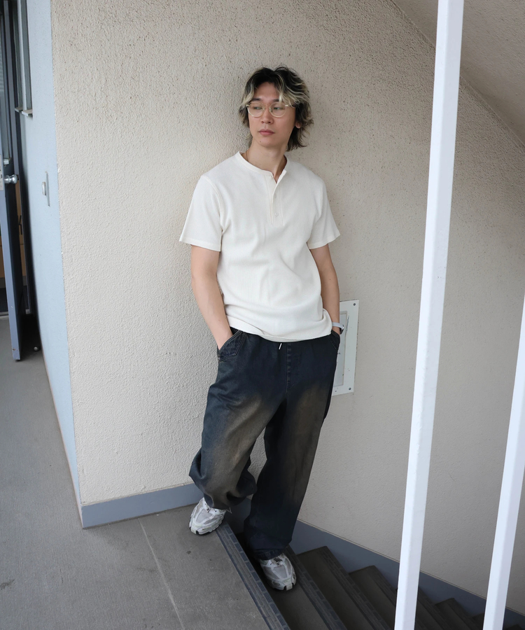 JACKROSE(ジャックローズ) |JE-サーマル/ピグメント ヘンリーネック SSTEE(MENS)