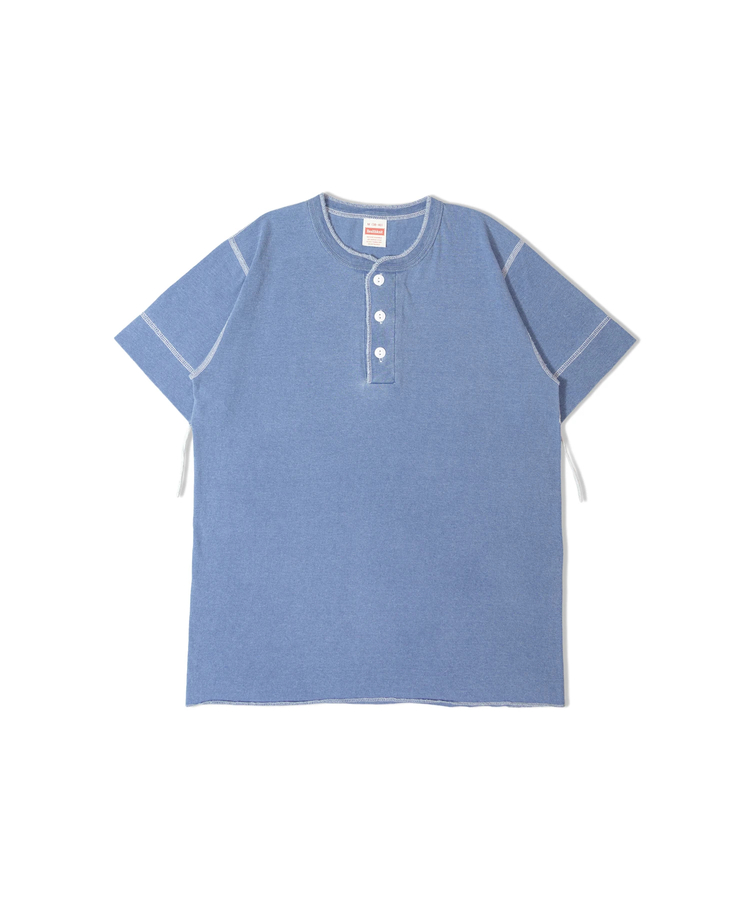 JACKROSE(ジャックローズ) |Healthknit/ヘルスニット INDIGO HENLEY NECK SHORT SLEEVE TEE(MENS)