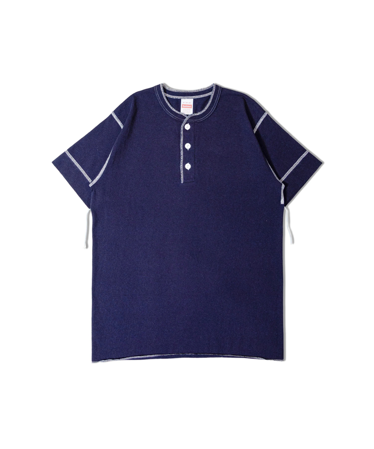 JACKROSE(ジャックローズ) |Healthknit/ヘルスニット INDIGO HENLEY NECK SHORT SLEEVE TEE(MENS)