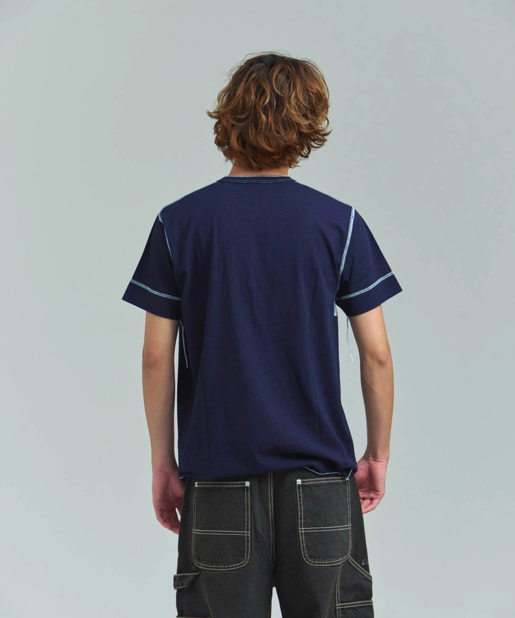 JACKROSE(ジャックローズ) |Healthknit/ヘルスニット INDIGO HENLEY NECK SHORT SLEEVE TEE(MENS)