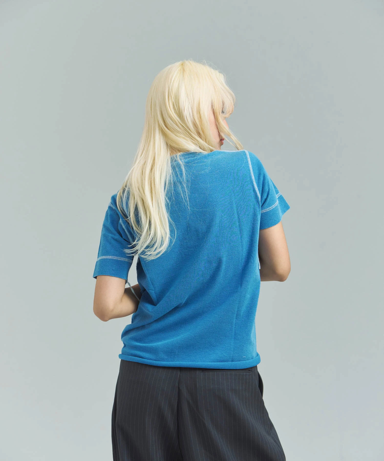 JACKROSE(ジャックローズ) |Healthknit/ヘルスニット INDIGO HENLEY NECK SHORT SLEEVE TEE(MENS)