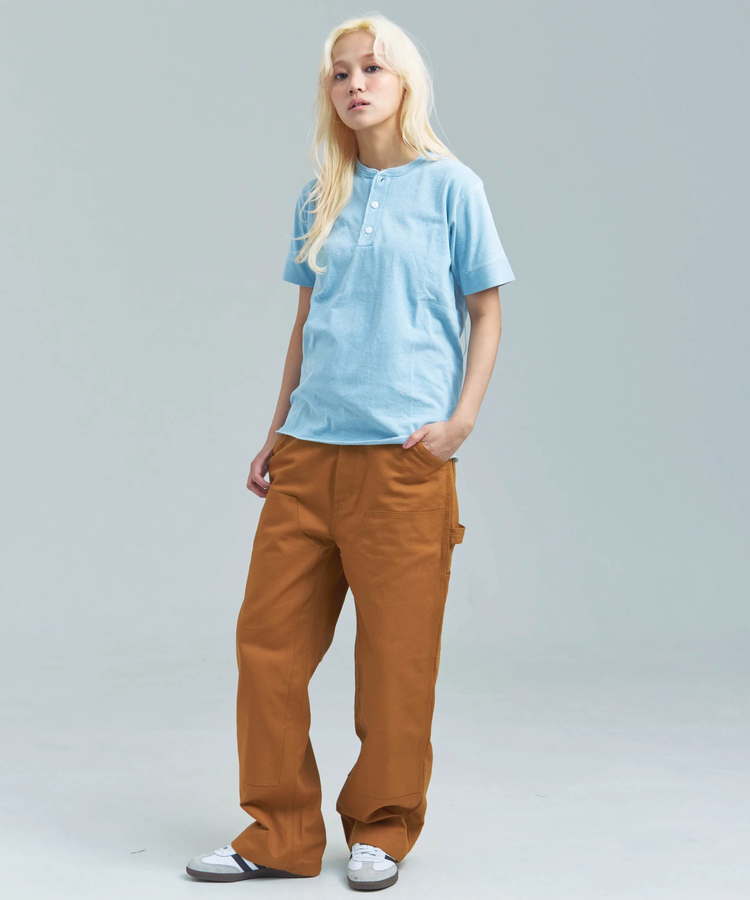 JACKROSE(ジャックローズ) |Healthknit/ヘルスニット INDIGO HENLEY NECK SHORT SLEEVE TEE(MENS)