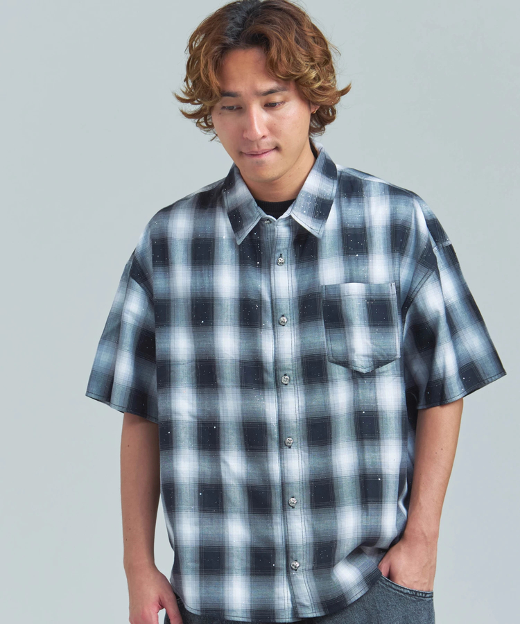 JACKROSE(ジャックローズ) |GA Glitter Check S/S Shirt(MENS)