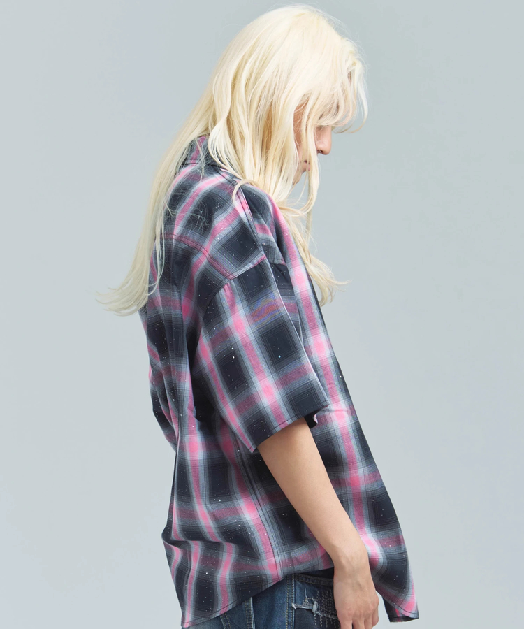 JACKROSE(ジャックローズ) |GA Glitter Check S/S Shirt(MENS)