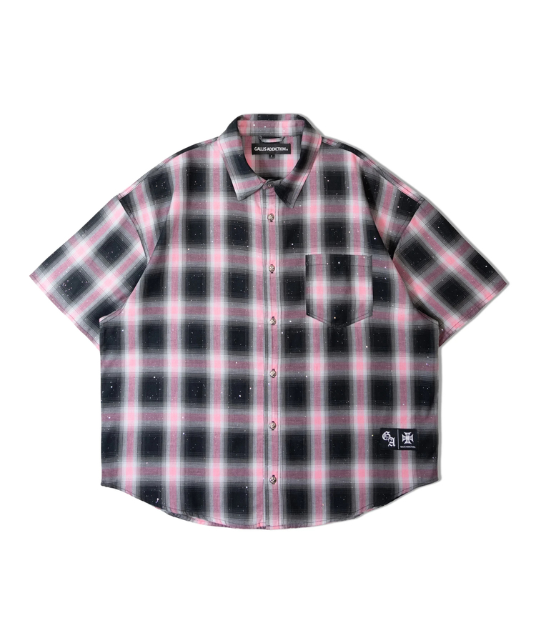 JACKROSE(ジャックローズ) |GA Glitter Check S/S Shirt(MENS)