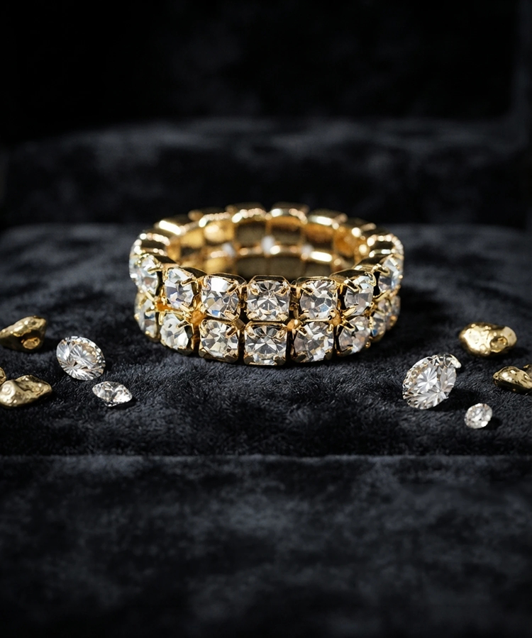 JACKROSE(ジャックローズ) |GA Double Tennis Chain Stretch Ring