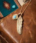 JACKROSE(ジャックローズ) |GA Feather-Turquoise Stone Necklace
