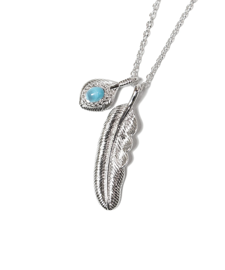 JACKROSE(ジャックローズ) |GA Feather-Turquoise Stone Necklace