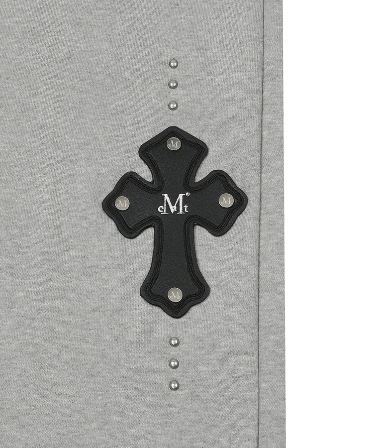 JACKROSE(ジャックローズ) |MUCENT/ムセント CROSS LEATHER PATCH SWEAT PANTS(WOMENS)
