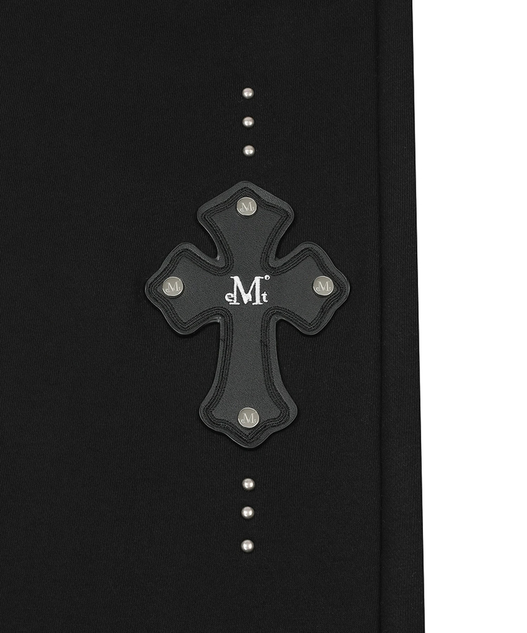 JACKROSE(ジャックローズ) |MUCENT/ムセント CROSS LEATHER PATCH SWEAT PANTS(WOMENS)