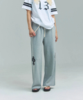 JACKROSE(ジャックローズ) |MUCENT/ムセント CROSS LEATHER PATCH SWEAT PANTS(WOMENS)
