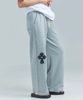 JACKROSE(ジャックローズ) |MUCENT/ムセント CROSS LEATHER PATCH SWEAT PANTS(WOMENS)