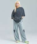 JACKROSE(ジャックローズ) |MUCENT/ムセント CROSS LEATHER PATCH SWEAT PANTS(WOMENS)