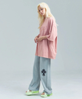 JACKROSE(ジャックローズ) |MUCENT/ムセント CROSS LEATHER PATCH SWEAT PANTS(WOMENS)