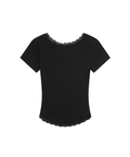JACKROSE(ジャックローズ) |MUCENT/ムセント SUNNIOR LACE V-NECK HALF T SS(WOMENS)