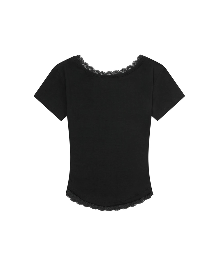 JACKROSE(ジャックローズ) |MUCENT/ムセント SUNNIOR LACE V-NECK HALF T SS(WOMENS)