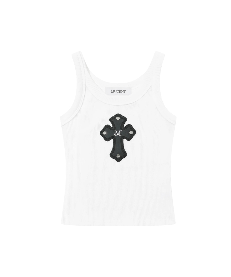 JACKROSE(ジャックローズ) |MUCENT/ムセント CROSS LEATHER PATCH SLEEVELESS(WOMENS)