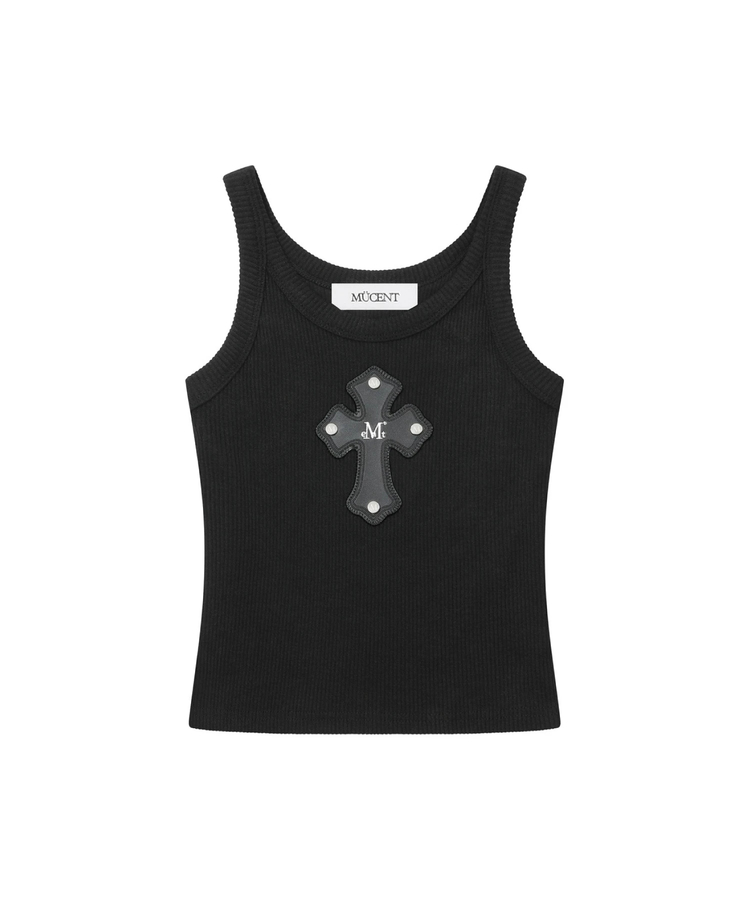 JACKROSE(ジャックローズ) |MUCENT/ムセント CROSS LEATHER PATCH SLEEVELESS(WOMENS)