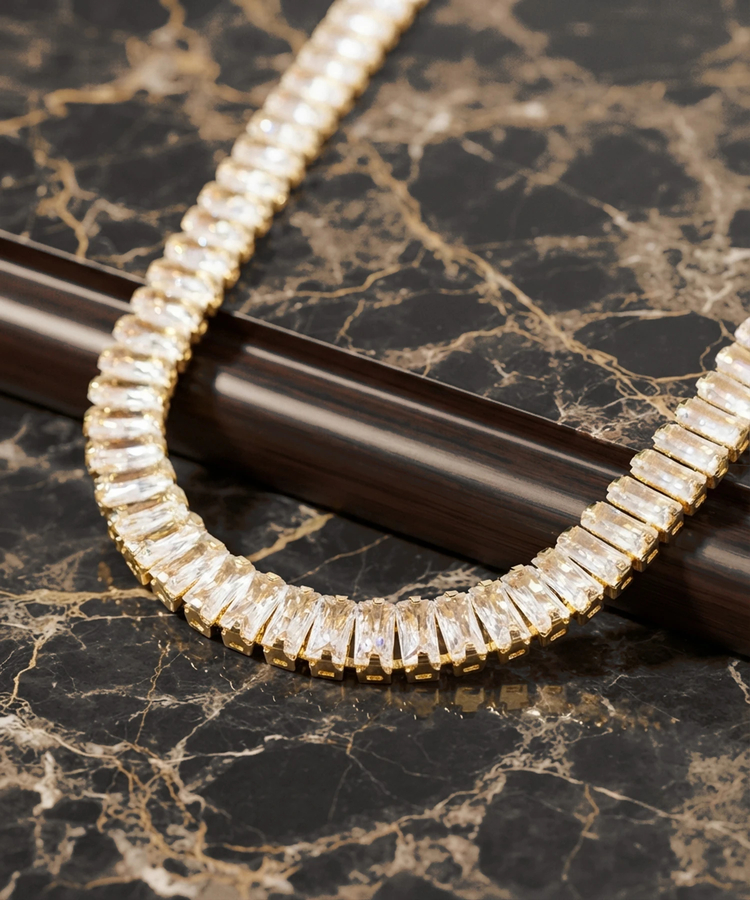 JACKROSE(ジャックローズ) |GA  Narrow StoneTennis Chain Necklace