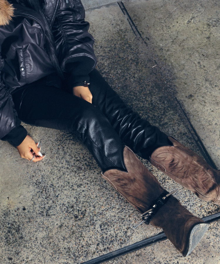 JACKROSE(ジャックローズ) |JACKROSE-Wax denim ZIP skinny pants(MENS)