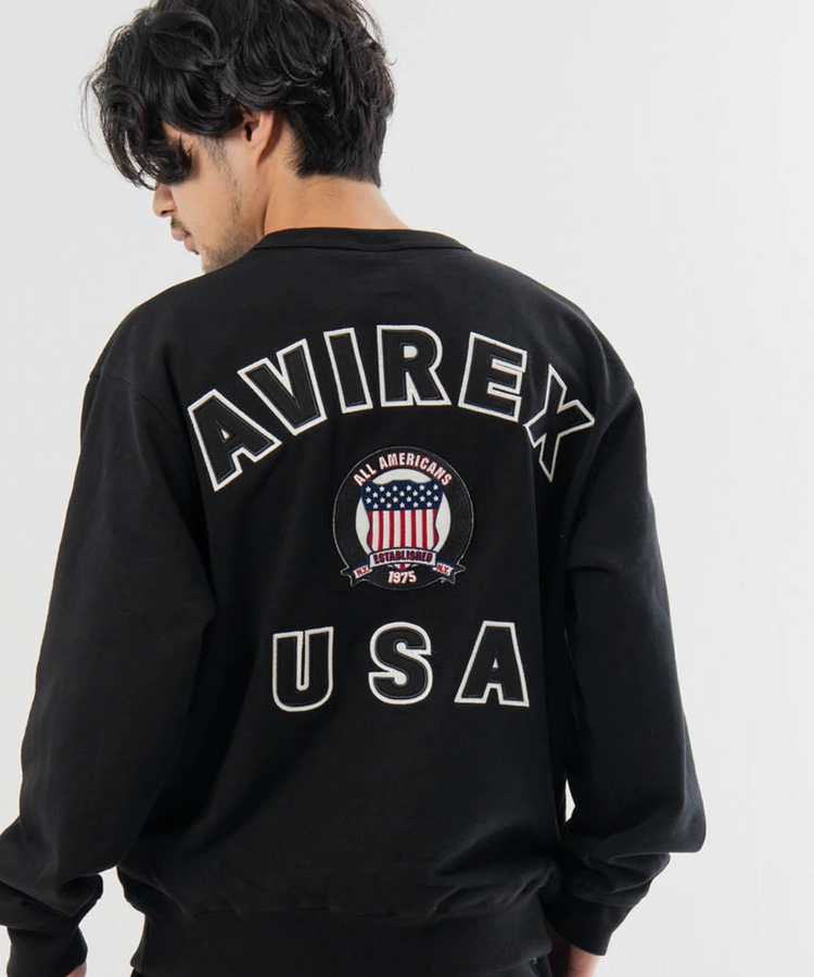 JACKROSE(ジャックローズ) |AVIREX/アヴィレックス SIGNATURE VARSITY LOGO SWEAT(MENS)