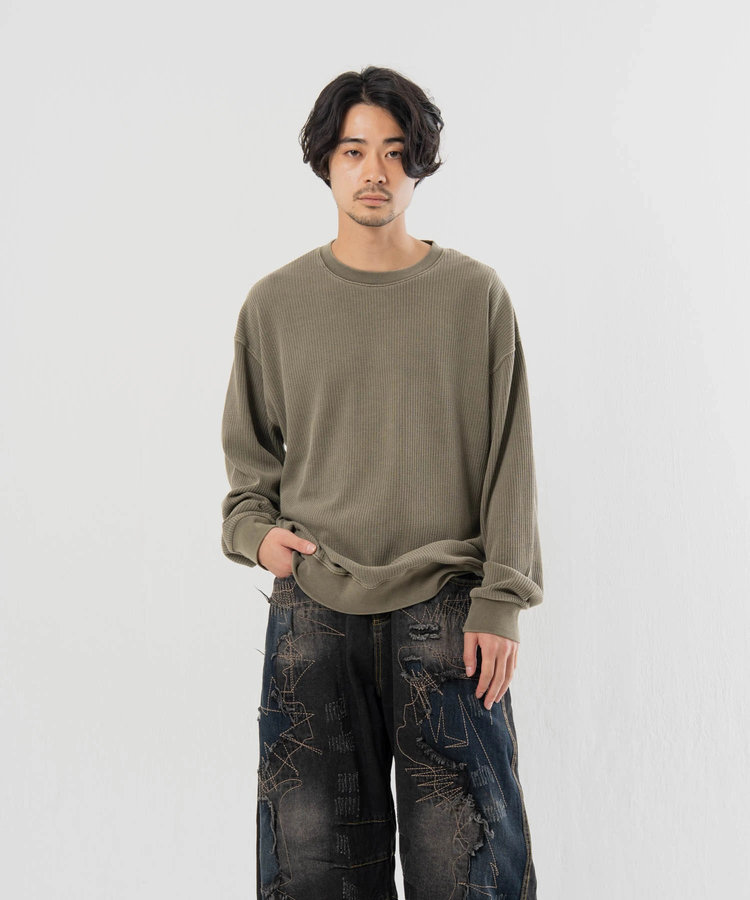 JACKROSE(ジャックローズ) |SEABEES/シービーズ TCワッフル クルーネック・LSTEE(MENS)