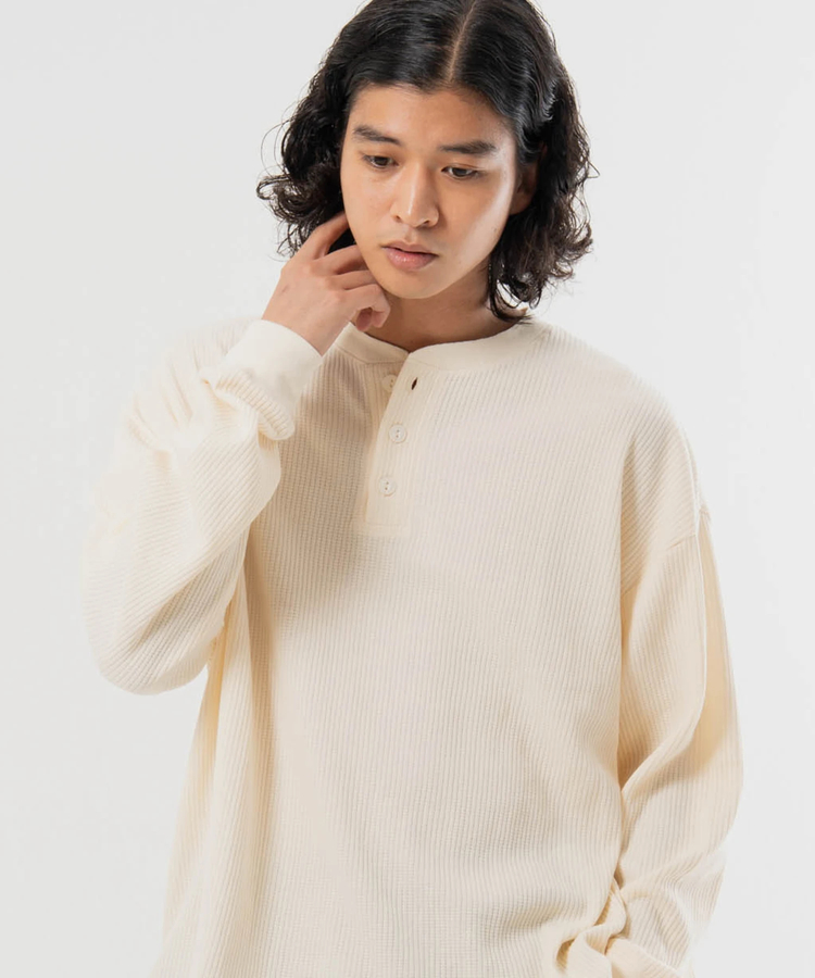 JACKROSE(ジャックローズ) |SEABEES/シービーズ TCワッフル ヘンリーネック・LSTEE(MENS)