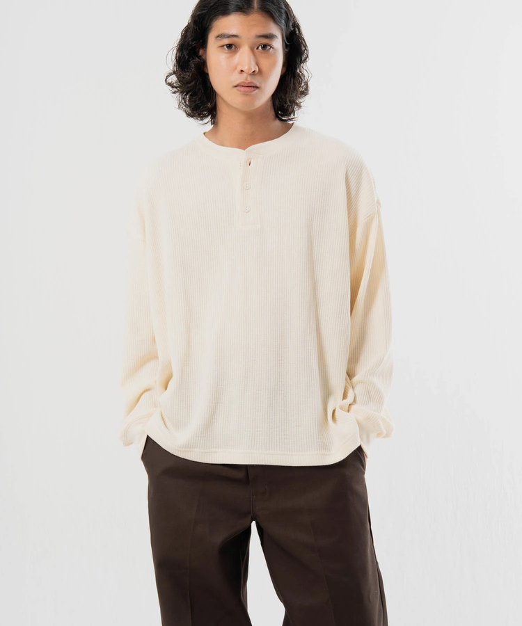 JACKROSE(ジャックローズ) |SEABEES/シービーズ TCワッフル ヘンリーネック・LSTEE(MENS)