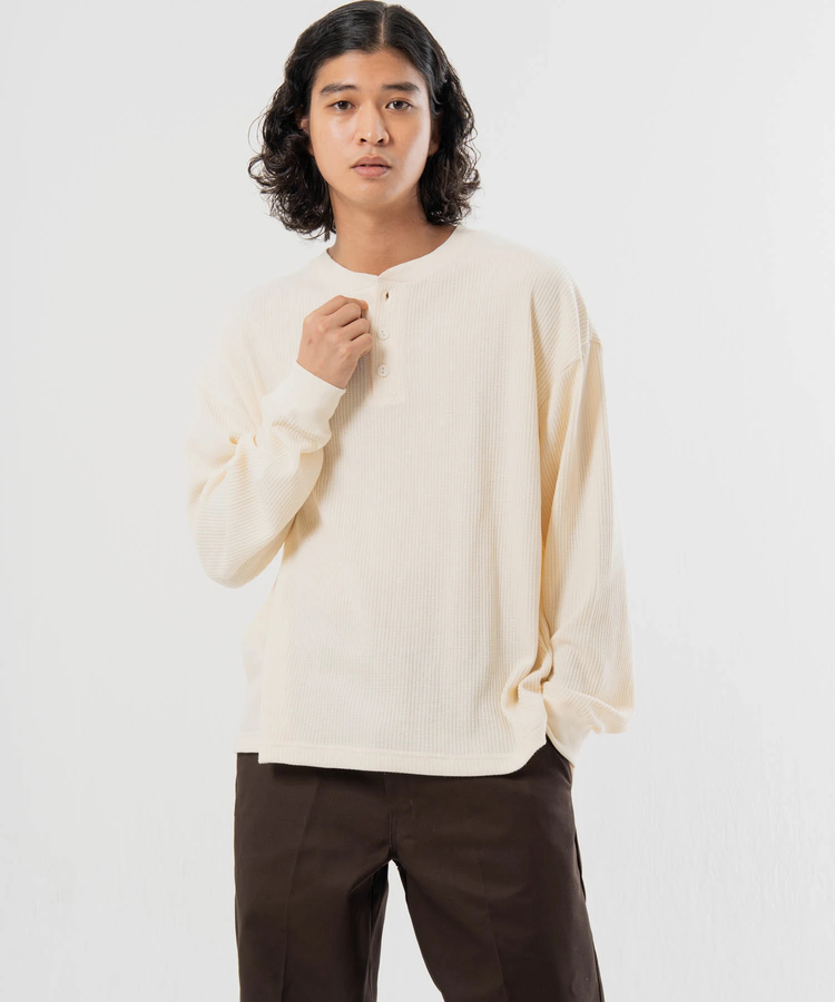 JACKROSE(ジャックローズ) |SEABEES/シービーズ TCワッフル ヘンリーネック・LSTEE(MENS)