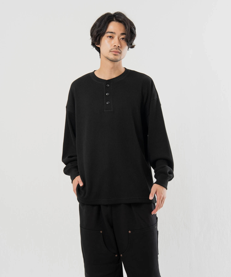 JACKROSE(ジャックローズ) |SEABEES/シービーズ TCワッフル ヘンリーネック・LSTEE(MENS)