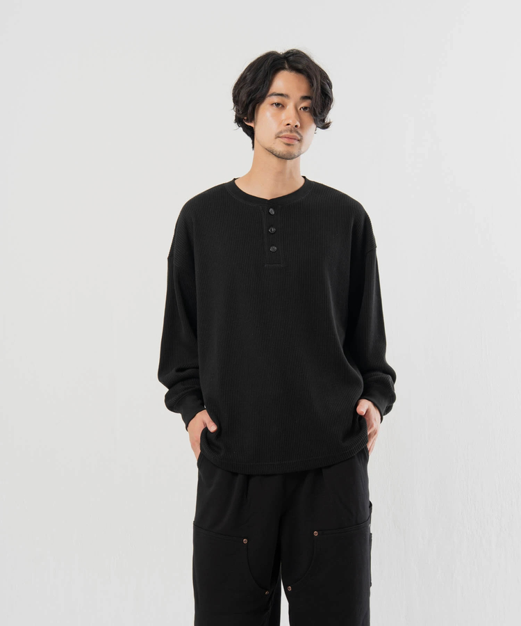 JACKROSE(ジャックローズ) |SEABEES/シービーズ TCワッフル ヘンリーネック・LSTEE(MENS)