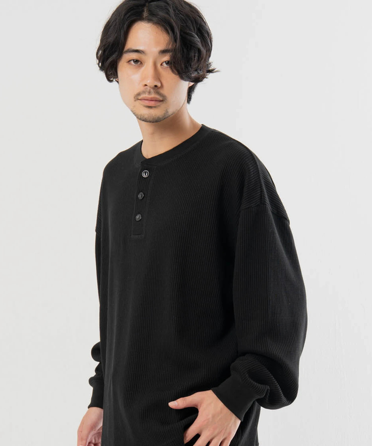 JACKROSE(ジャックローズ) |SEABEES/シービーズ TCワッフル ヘンリーネック・LSTEE(MENS)