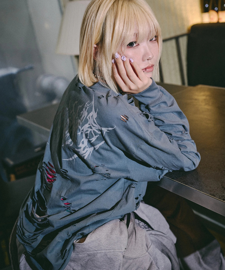 JACKROSE(ジャックローズ) |GALFY/ガルフィー 犬ダメージロンTee(MENS)