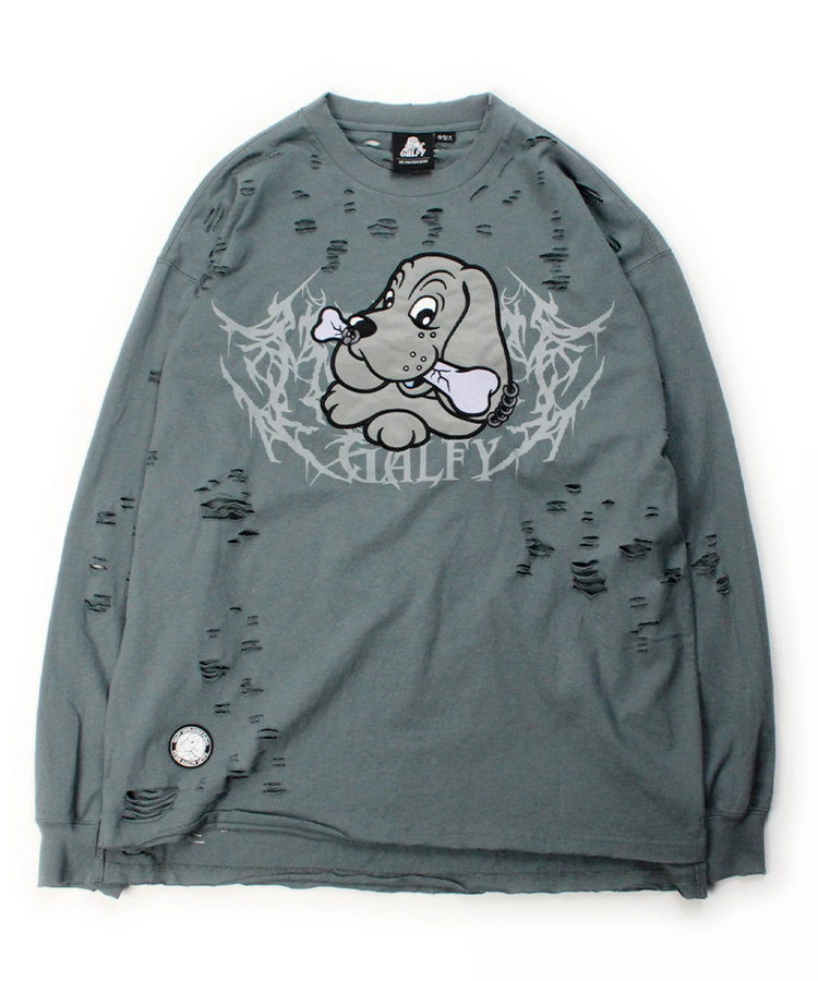 JACKROSE(ジャックローズ) |GALFY/ガルフィー 犬ダメージロンTee(MENS)