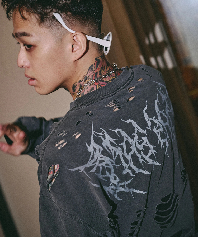 JACKROSE(ジャックローズ) |GALFY/ガルフィー 犬ダメージロンTee(MENS)