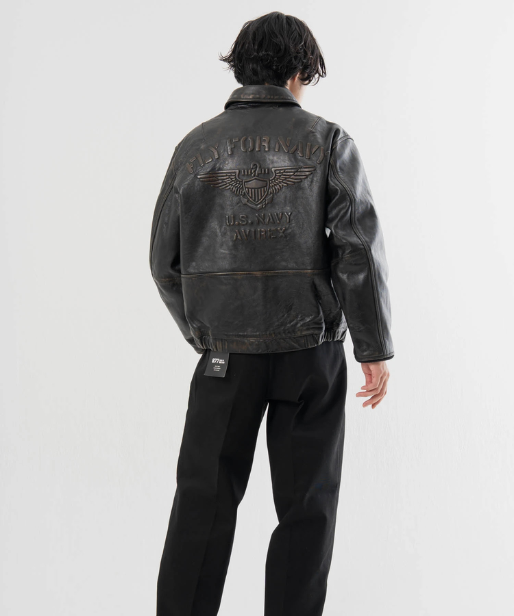 JACKROSE(ジャックローズ) |AVIREX/アヴィレックス NAVAL COLLECTION LEATHER JACKET”FLY FOR NAVY”(MENS)