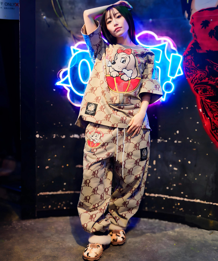 JACKROSE(ジャックローズ) |【AMO×GALFY×GALLIS ADDICTION】愛羅武犬スウェットパンツ(MENS/WOMENS)