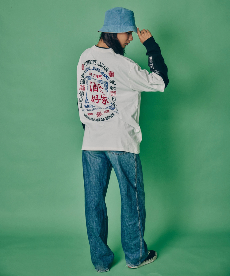 JACKROSE(ジャックローズ) |YOIDORE/酔いどれ 酒愛好家 アンサンブル LS TEE(MENS)