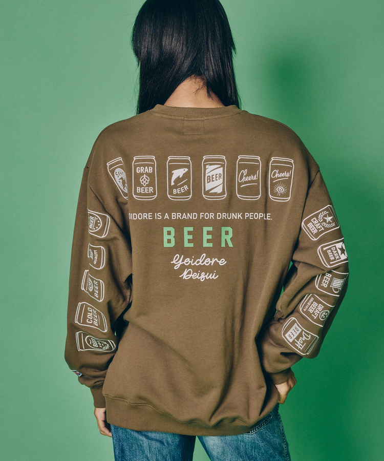 JACKROSE(ジャックローズ) |YOIDORE/酔いどれ 缶ビール クルーネックスウェット(MENS)