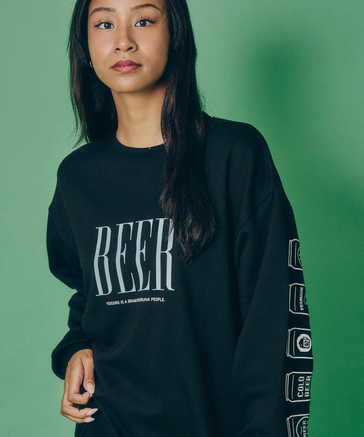 JACKROSE(ジャックローズ) |YOIDORE/酔いどれ 缶ビール クルーネックスウェット(MENS)