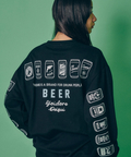JACKROSE(ジャックローズ) |YOIDORE/酔いどれ 缶ビール クルーネックスウェット(MENS)