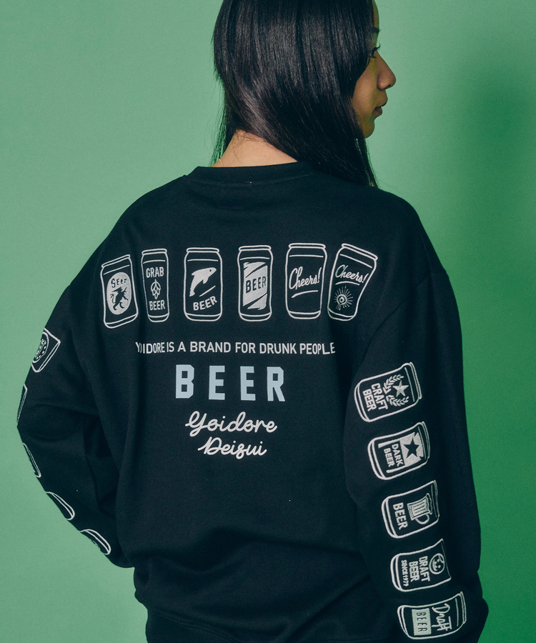 JACKROSE(ジャックローズ) |YOIDORE/酔いどれ 缶ビール クルーネックスウェット(MENS)