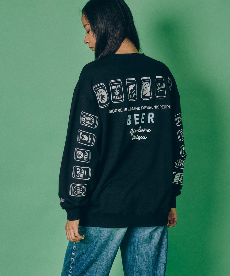 JACKROSE(ジャックローズ) |YOIDORE/酔いどれ 缶ビール クルーネックスウェット(MENS)