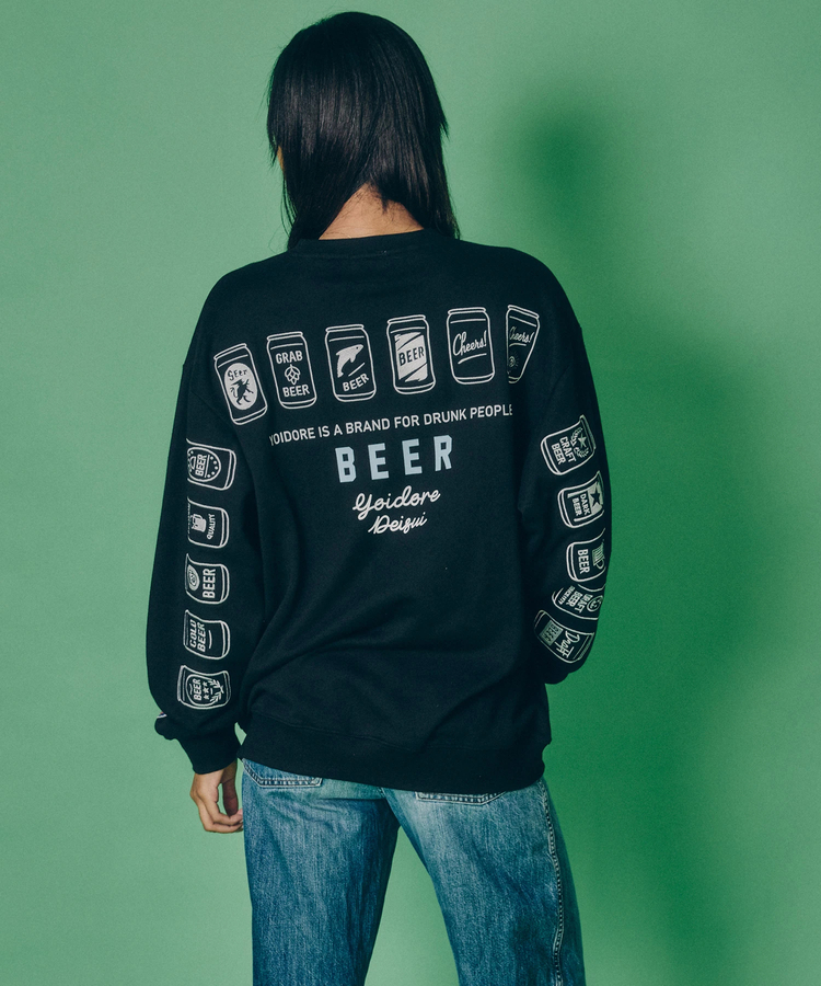 JACKROSE(ジャックローズ) |YOIDORE/酔いどれ 缶ビール クルーネックスウェット(MENS)