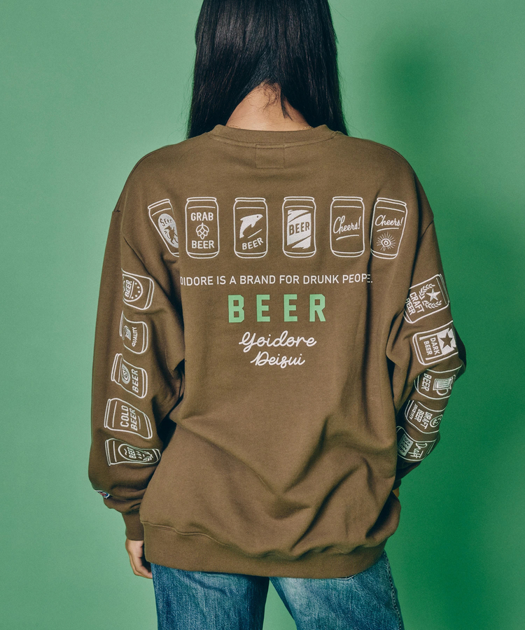 JACKROSE(ジャックローズ) |YOIDORE/酔いどれ 缶ビール クルーネックスウェット(MENS)