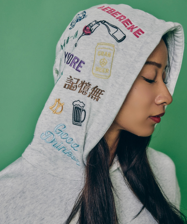 JACKROSE(ジャックローズ) |YOIDORE/酔いどれ 酔っ払いフードパーカー(MENS)