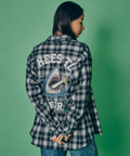 JACKROSE(ジャックローズ) |YOIDORE/酔いどれ サメビール 長袖 チェックシャツ(MENS)