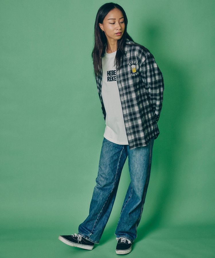JACKROSE(ジャックローズ) |YOIDORE/酔いどれ サメビール 長袖 チェックシャツ(MENS)