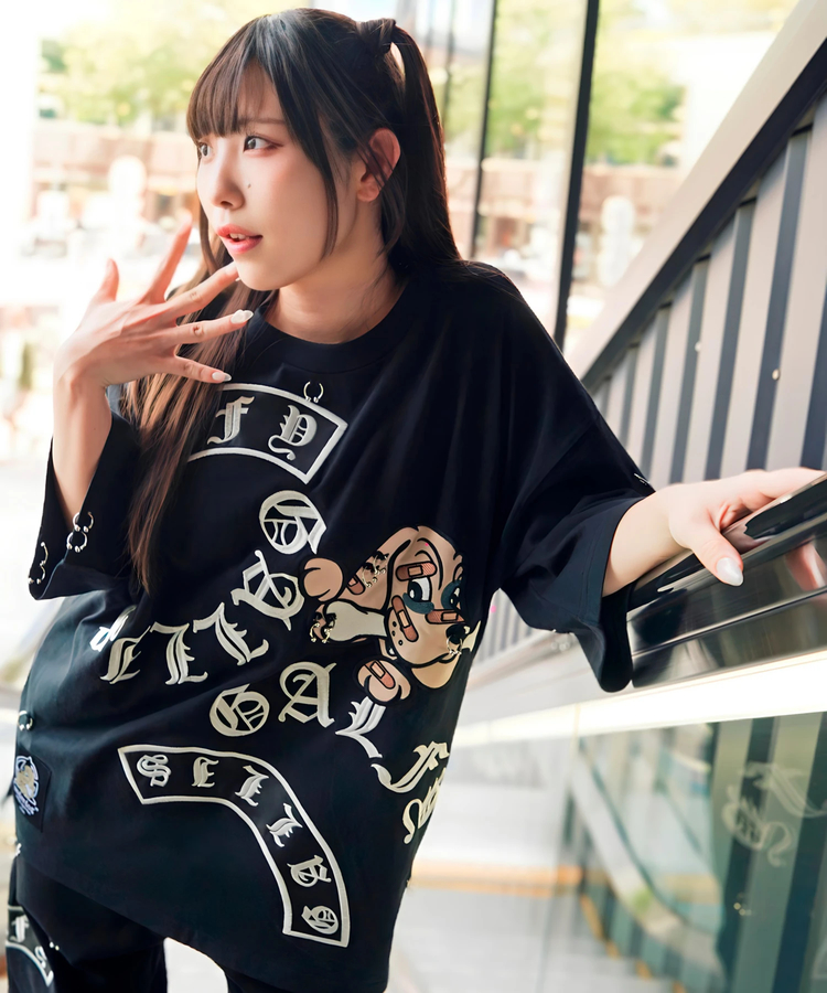 JACKROSE(ジャックローズ) |【GALFY×GALLIS ADDICTION】闇落ちピアス SS Tee(MENS)
