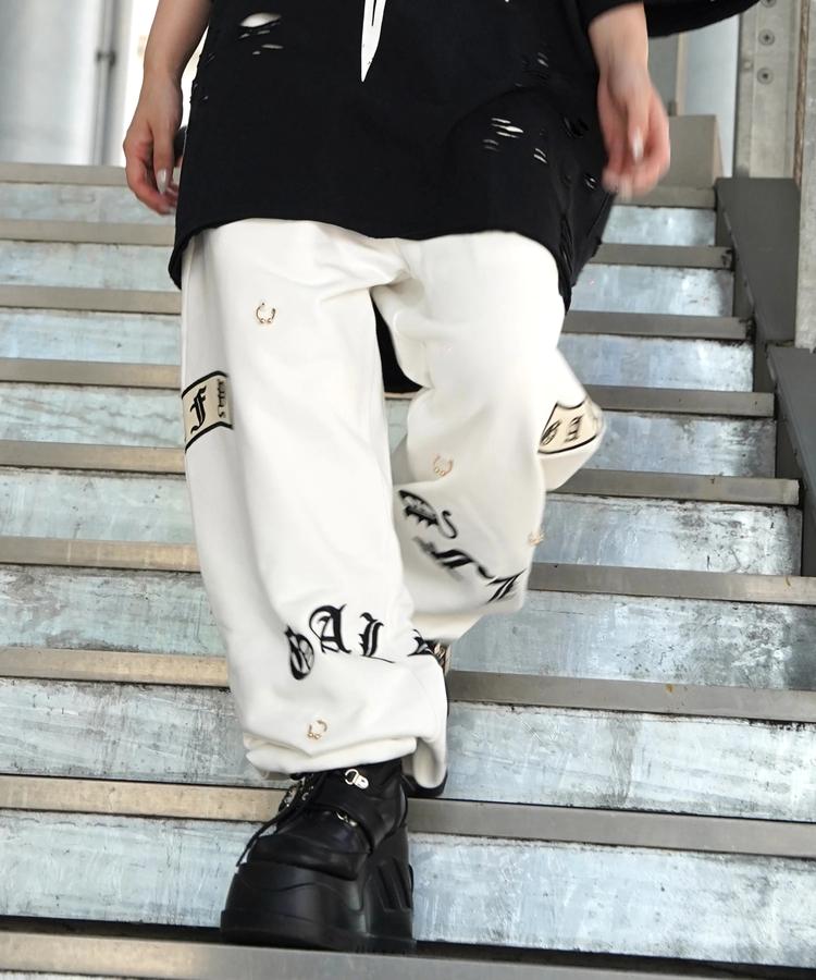 JACKROSE(ジャックローズ) |【GALFY×GALLIS ADDICTION】闇落ちピアススウェットパンツMENS)